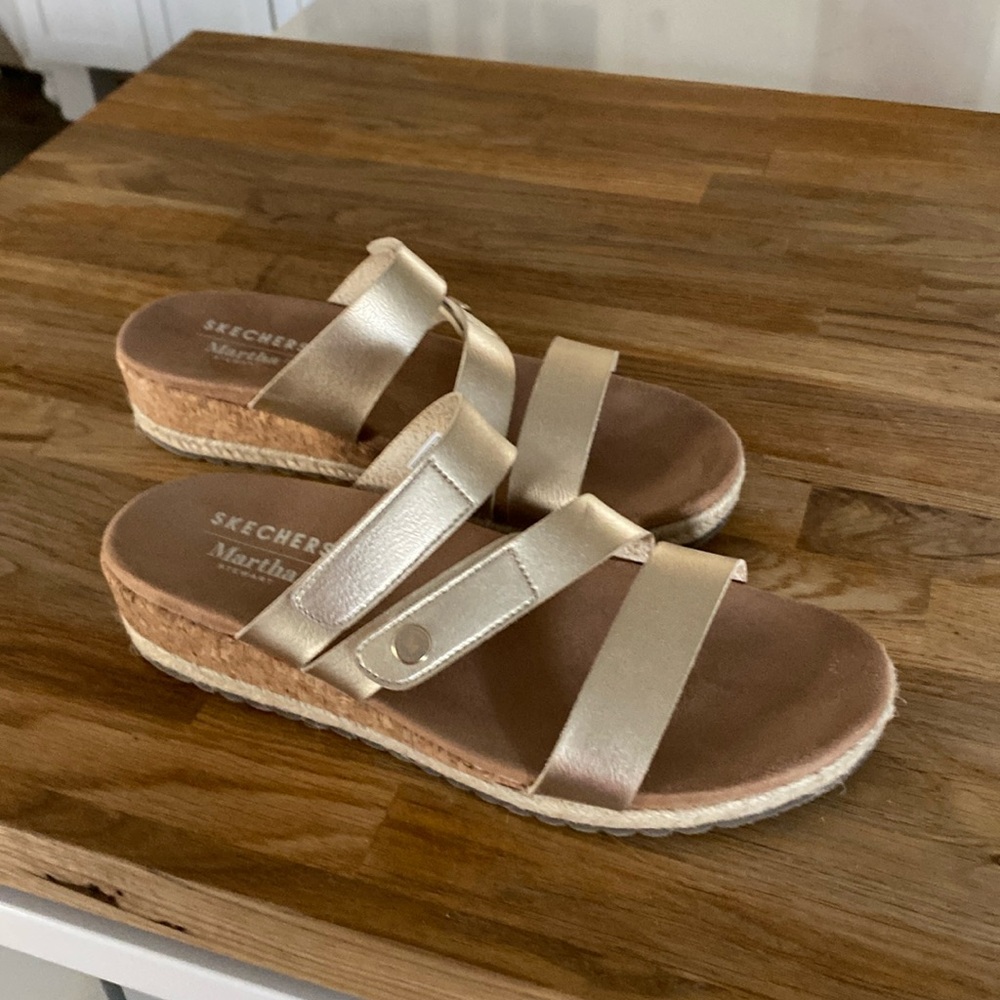 Skechers Gold Sandals 9. Martha Stewart